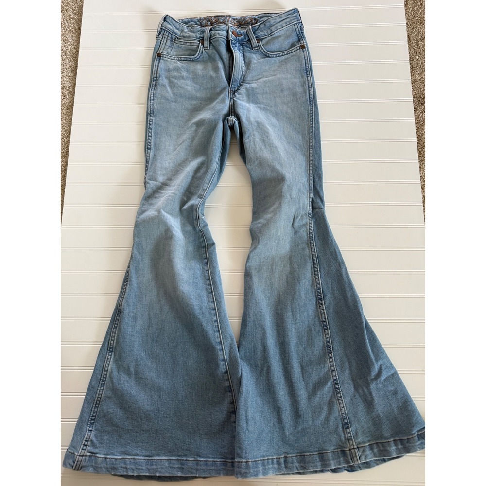 Wrangler Light Blue High-Rise Flare Jeans